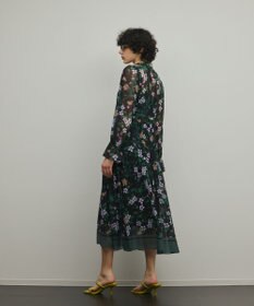 GRACE CONTINENTAL ドロストティアードフレアワンピース