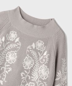 GRACE CONTINENTAL エンブロイダリーニットワンピース