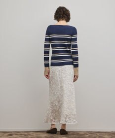 GRACE CONTINENTAL ラメボーダーニットトップ