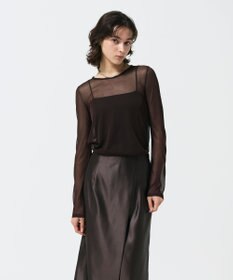 GRACE CONTINENTAL シアークルーニットトップ