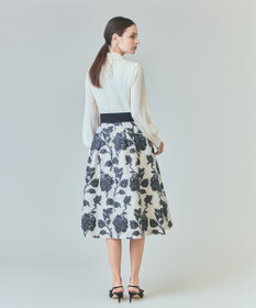 GRACE CONTINENTAL フラワージャガードテーラードレス