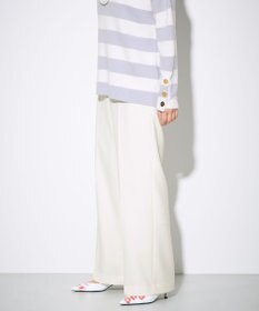 GRACE CONTINENTAL ウールストレッチセミワイドパンツ