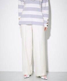 GRACE CONTINENTAL ウールストレッチセミワイドパンツ