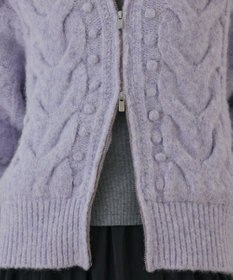 GRACE CONTINENTAL ヘアリーニットコクーンジャケット