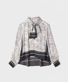 GRACE CONTINENTAL パリスカーフプリントブラウス
