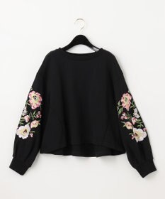刺繍スリーブ裏毛トップ / GRACE CONTINENTAL | GRACE CONTINENTAL 