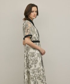 GRACE CONTINENTAL フラワーコード刺繍ワンピース