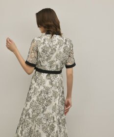 GRACE CONTINENTAL フラワーコード刺繍ワンピース