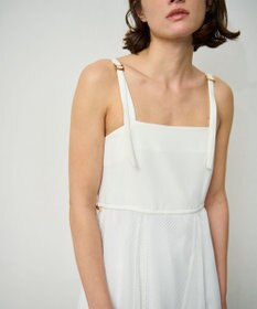 GRACE CONTINENTAL メッシュコンビキャミワンピース