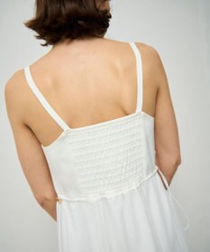 GRACE CONTINENTAL メッシュコンビキャミワンピース