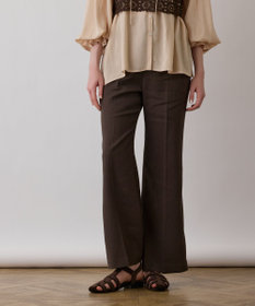 GRACE CONTINENTAL リネンサテンフレアパンツ