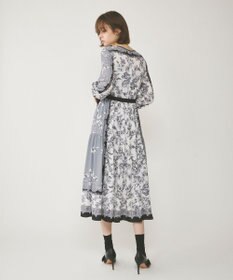 GRACE CONTINENTAL フラワーパネルプリントワンピース