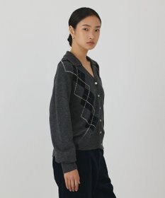 GRACE CONTINENTAL アーガイルニットカーディガン