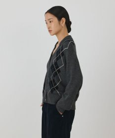 GRACE CONTINENTAL アーガイルニットカーディガン