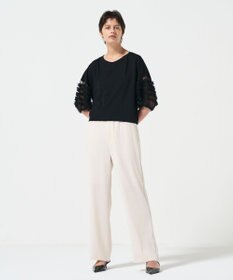 GRACE CONTINENTAL チュールフリルスリーブトップ