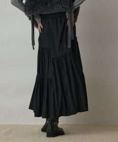 GRACE CONTINENTAL ティアードロングスカート ブラック