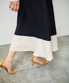 GRACE CONTINENTAL バイカラージップスカート