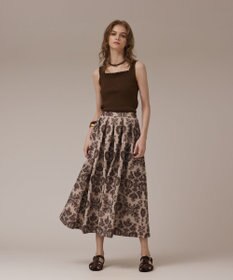 GRACE CONTINENTAL リブフリルニットトップ