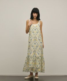 GRACE CONTINENTAL オーナメントembワンピース イエロー
