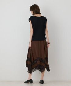 GRACE CONTINENTAL レースヘムフレアスカート