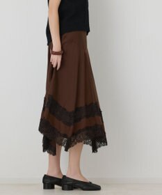 GRACE CONTINENTAL レースヘムフレアスカート