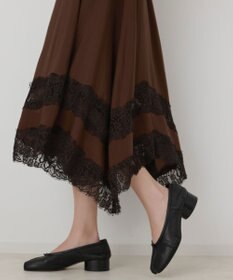 GRACE CONTINENTAL レースヘムフレアスカート