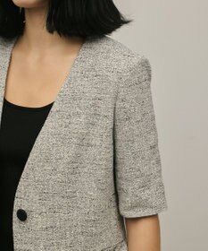 GRACE CONTINENTAL ペプラムツイードジャケット