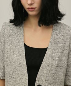 GRACE CONTINENTAL ペプラムツイードジャケット