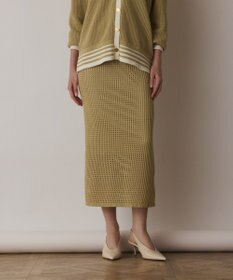 GRACE CONTINENTAL メッシュタイトニットスカート