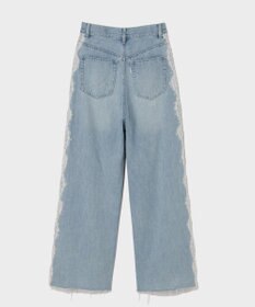 GRACE CONTINENTAL サイドレースデニムパンツ