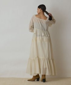 GRACE CONTINENTAL レースコンビカットジャガードワンピース