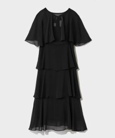 GRACE CONTINENTAL シフォンケープドレス