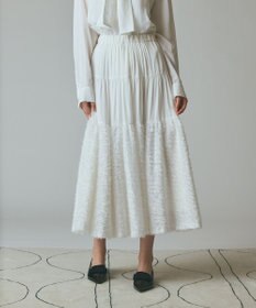 GRACE CONTINENTAL フェザージャガードコンビスカート キナリ