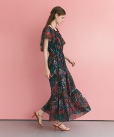 GRACE CONTINENTAL ボタニカルプリントワンピース