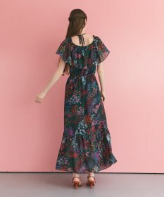 GRACE CONTINENTAL ボタニカルプリントワンピース
