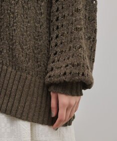 GRACE CONTINENTAL zipミドルニットカーディガン