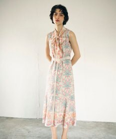 GRACE CONTINENTAL サラサストライププリントワンピース