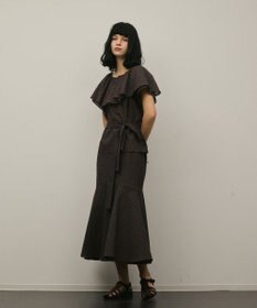 GRACE CONTINENTAL チェックケープブラウス