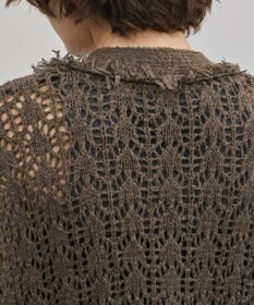 GRACE CONTINENTAL zipミドルニットカーディガン