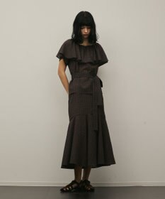 GRACE CONTINENTAL チェックケープブラウス