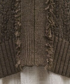 GRACE CONTINENTAL zipミドルニットカーディガン