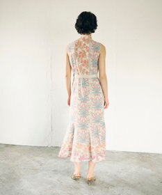 GRACE CONTINENTAL サラサストライププリントワンピース