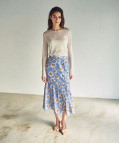 GRACE CONTINENTAL マーガレットフラワープリントスカート