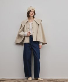 GRACE CONTINENTAL リネンオックスケープジャケット