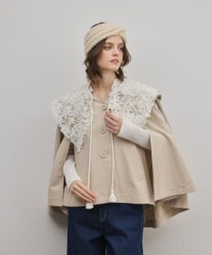 GRACE CONTINENTAL リネンオックスケープジャケット