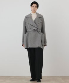 GRACE CONTINENTAL カシミヤ混リバーコート