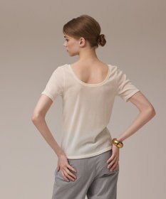 GRACE CONTINENTAL フロッキーチュールカットトップ ホワイト