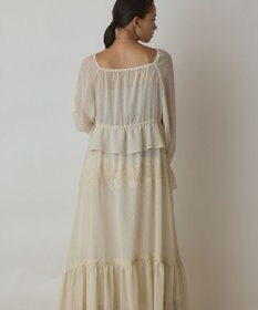 GRACE CONTINENTAL レースコンビカットジャガードワンピース