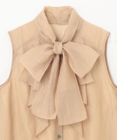 GRACE CONTINENTAL シアーボウタイノースリーブ