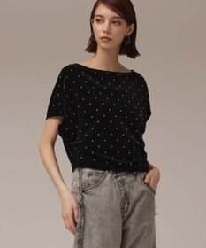 GRACE CONTINENTAL ベロアルーズカットトップ ブラック